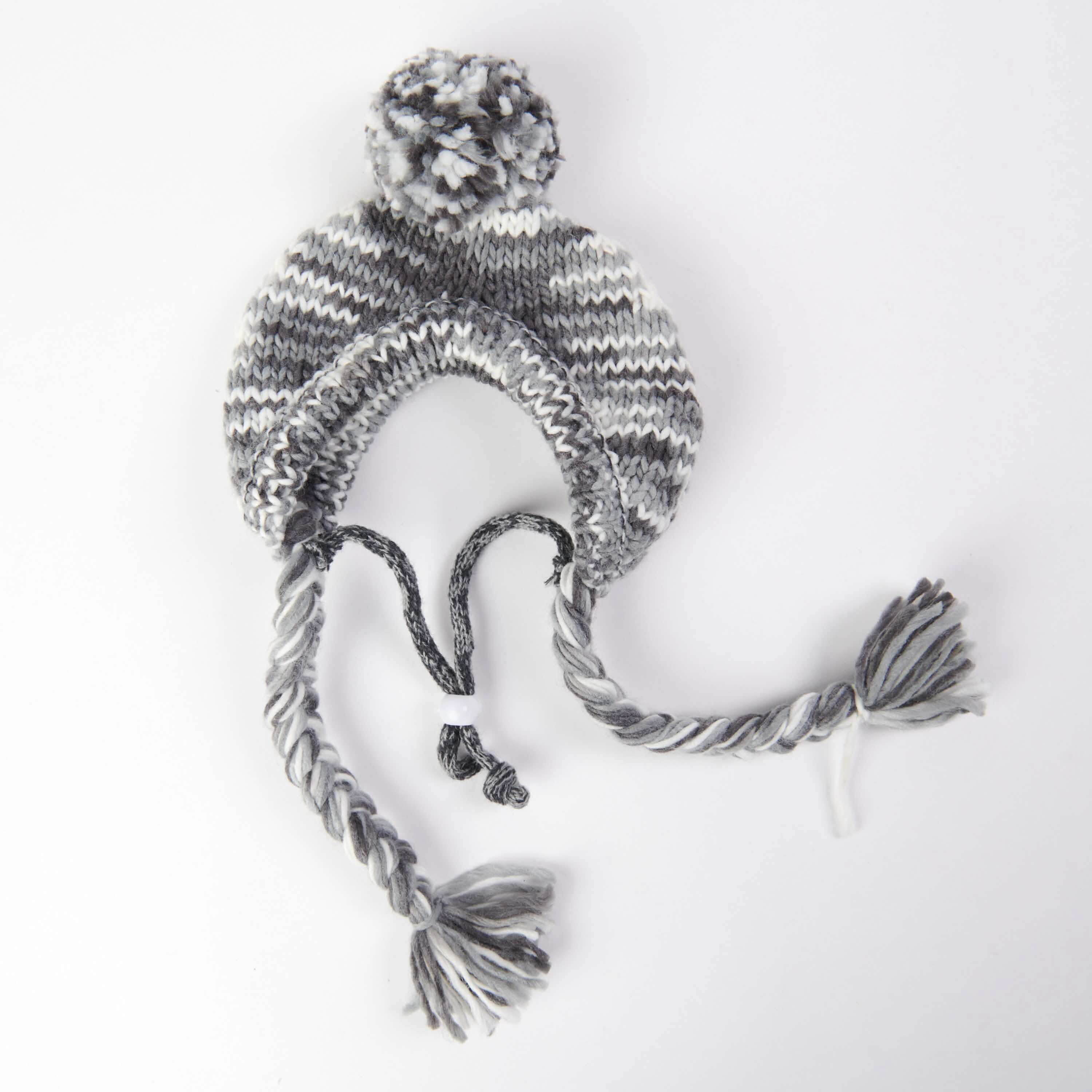 Dog Beanie Hat Salt and Pepper Warm Winter Pet Headwear Accessory